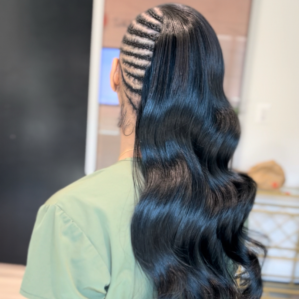 The “Cassie” 1/2 braids 1/2 QW at IC & co. est 2014 in Nottingham, MD