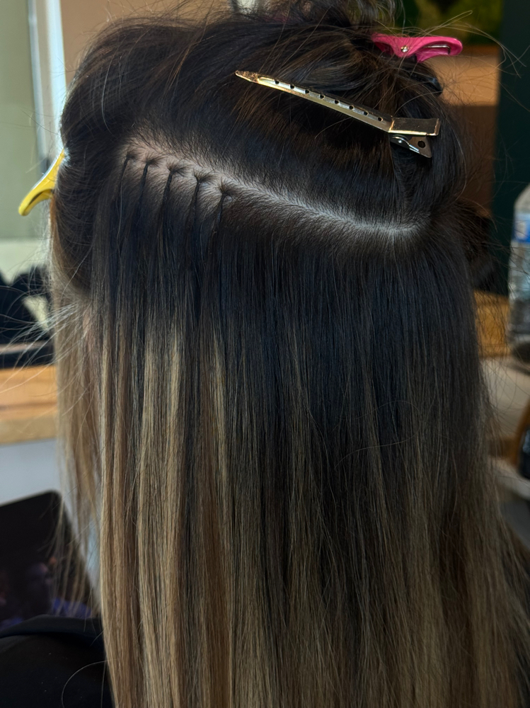K Tip Hair Extentions Application