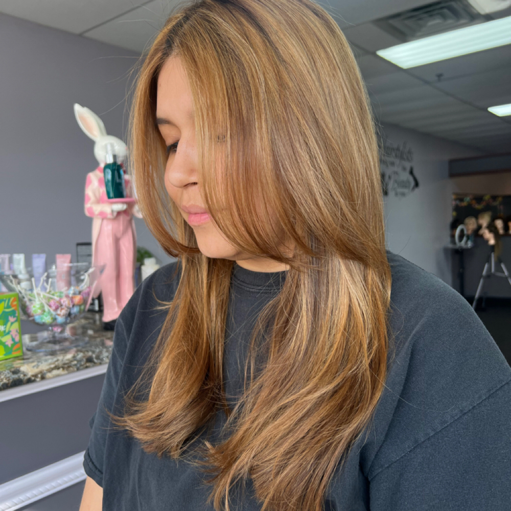 # 13-F-HLTHS-COLOR CUT & BLOW DRY. at Golden Scissor Total Care Hair Salon. in Peekskill, NY