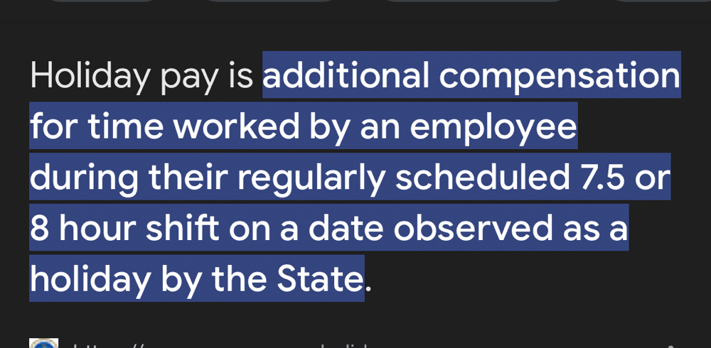 Holiday Pay