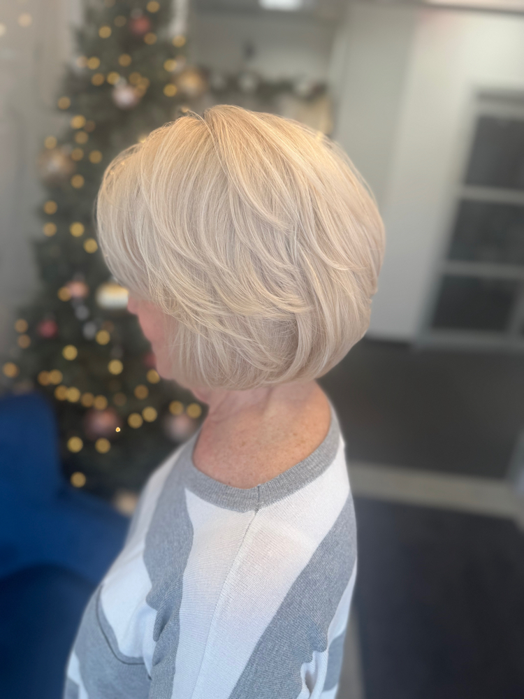 Root Touch Up And Hair Cut