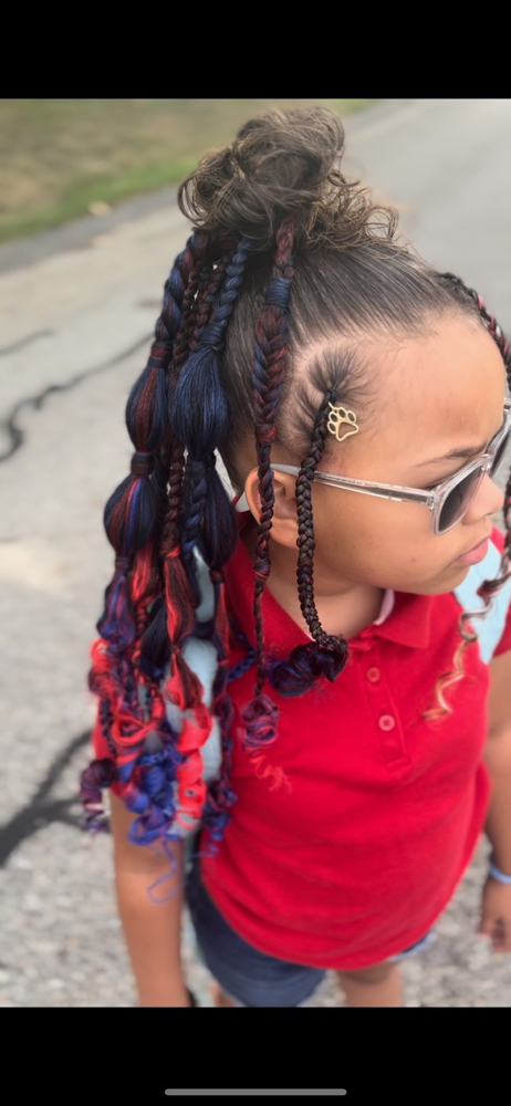 Festive Hair Fun Pony Bubble Braids