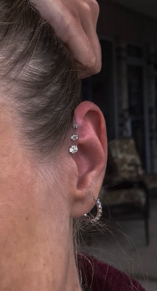 3 piercings (minor)
