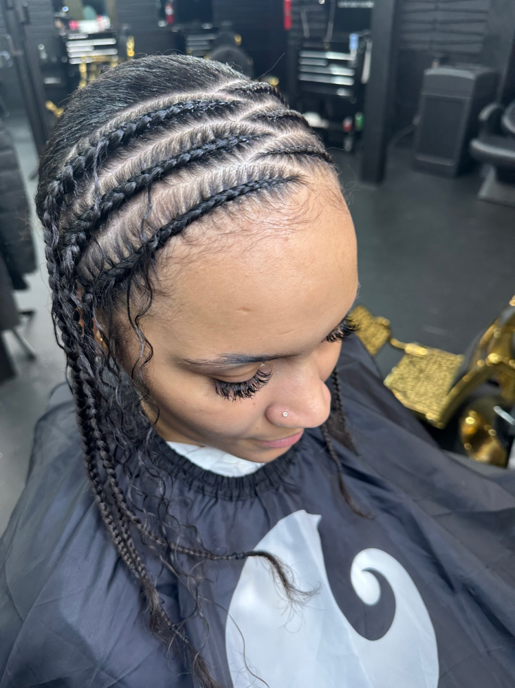 6 Front Natural Boho Braids