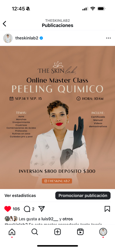 Online Chemical Peel Class