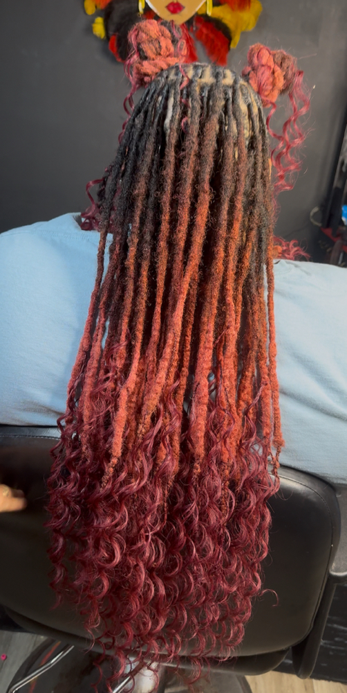 Medium Loc Retwist W/ Boho ext