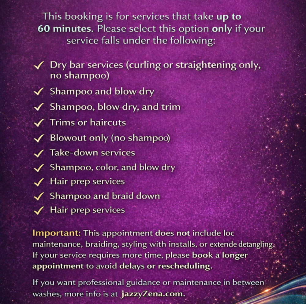 Express Services (≈1 Hour) at Jazzy Zena' in Arlington, TX