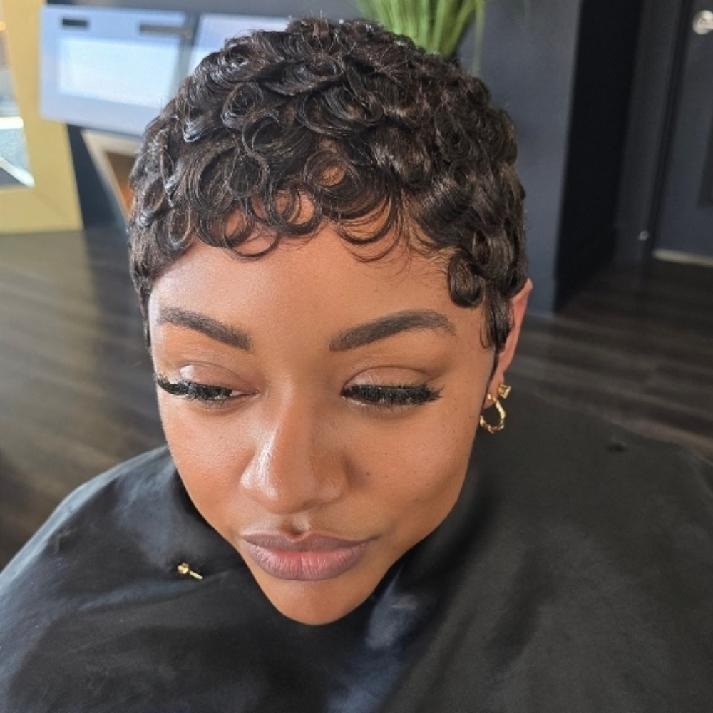 Relaxer Touch/ Hair Cut / Style at Luxe Diamond Cut Salon in Atlanta, GA