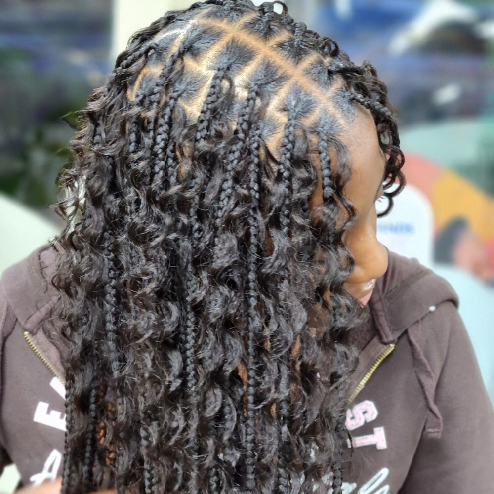 Medium Bohobraids at MaryamuAfricanbraids in Newark, NJ