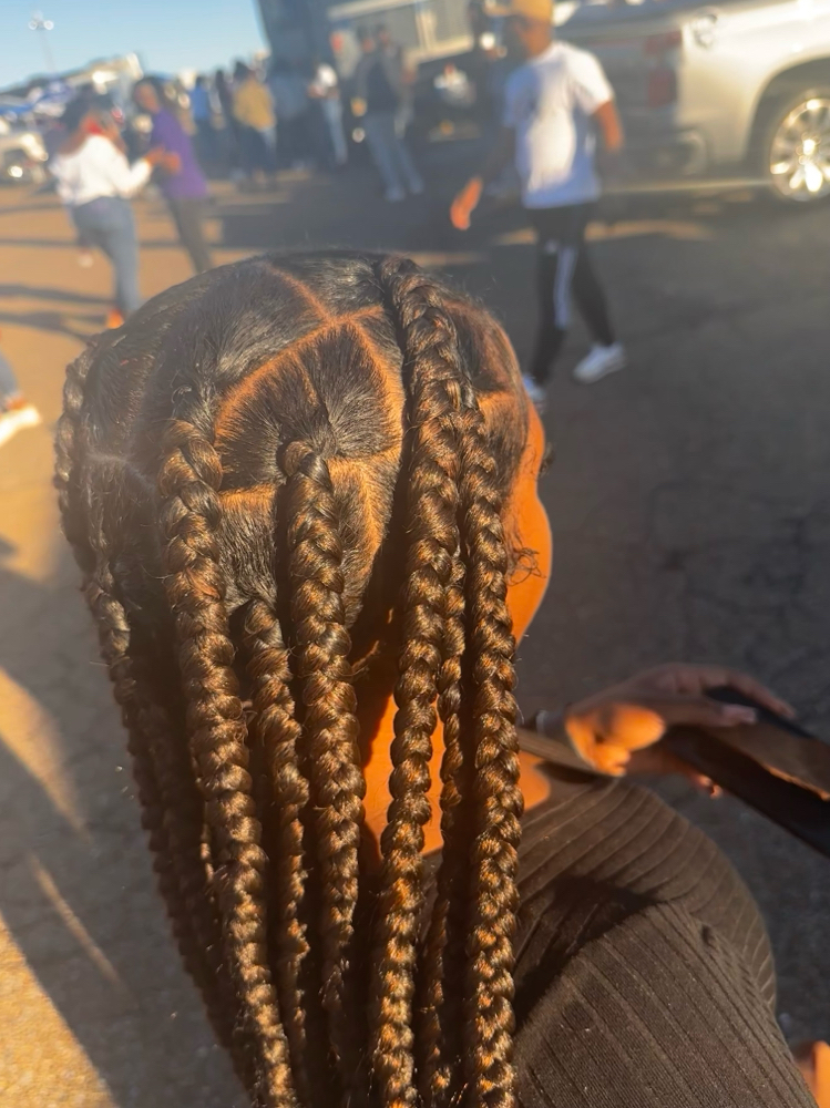 Large Knotless Braids