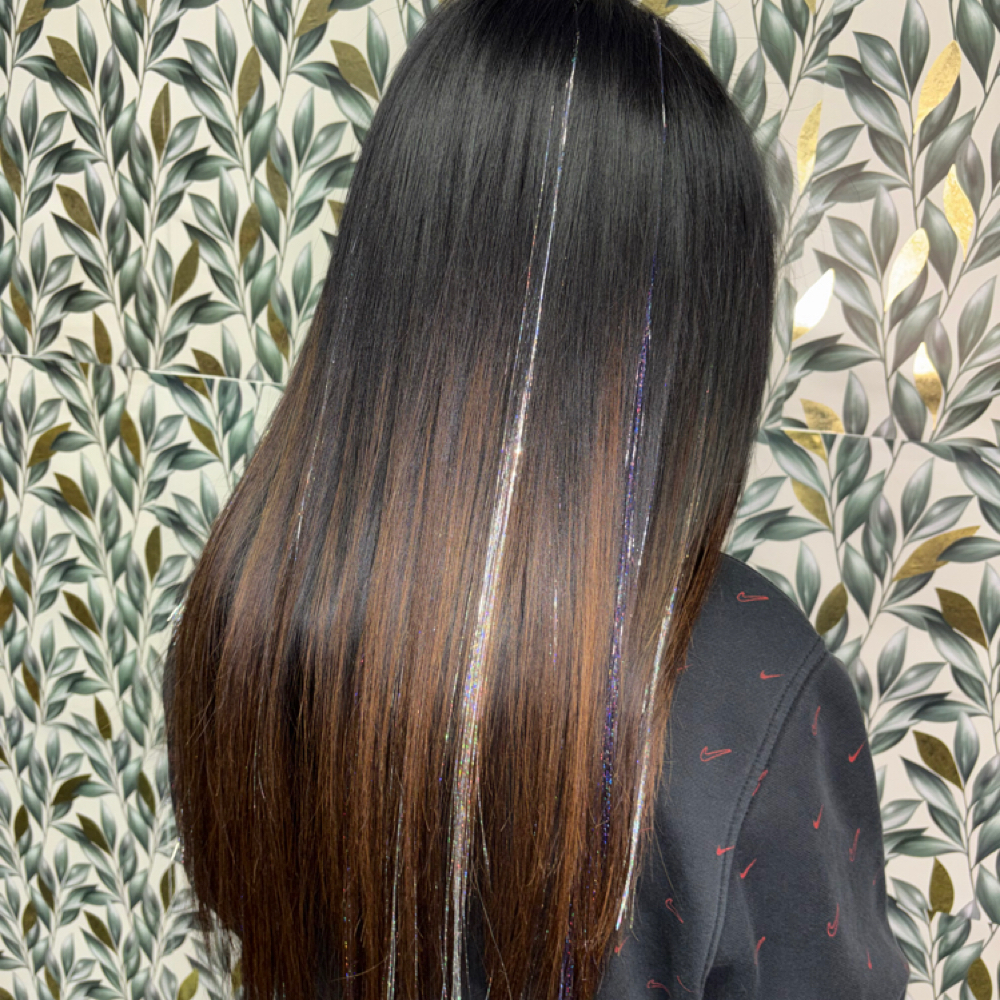 Tinsels at Yuriana’s Hair in Westport, CT
