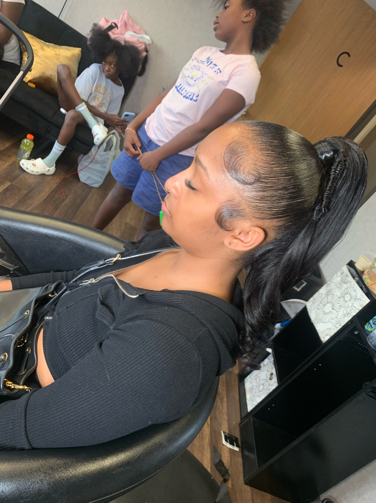 Ponytail With Fishtail at Hair Styles By Madi in Oakpark, MI