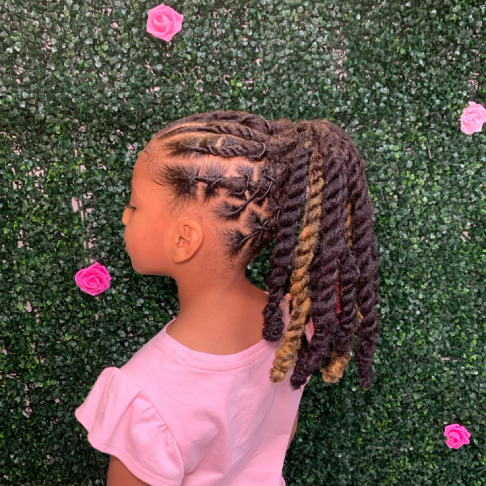 Kids 12 & Under Added Hair To Locs at RockN Beauty Bar in Antioch, CA