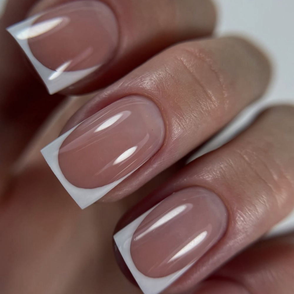 Russian Manicure with French Design at Kamiglow beauty in WURTSBORO, NY