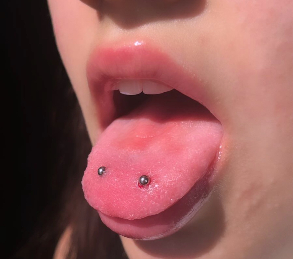 Frog Eye Tongue Piercing