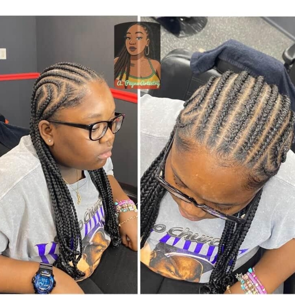 Straight Back Stitch Braids (10-12) at Tanya Chamberlain in Stockton, CA