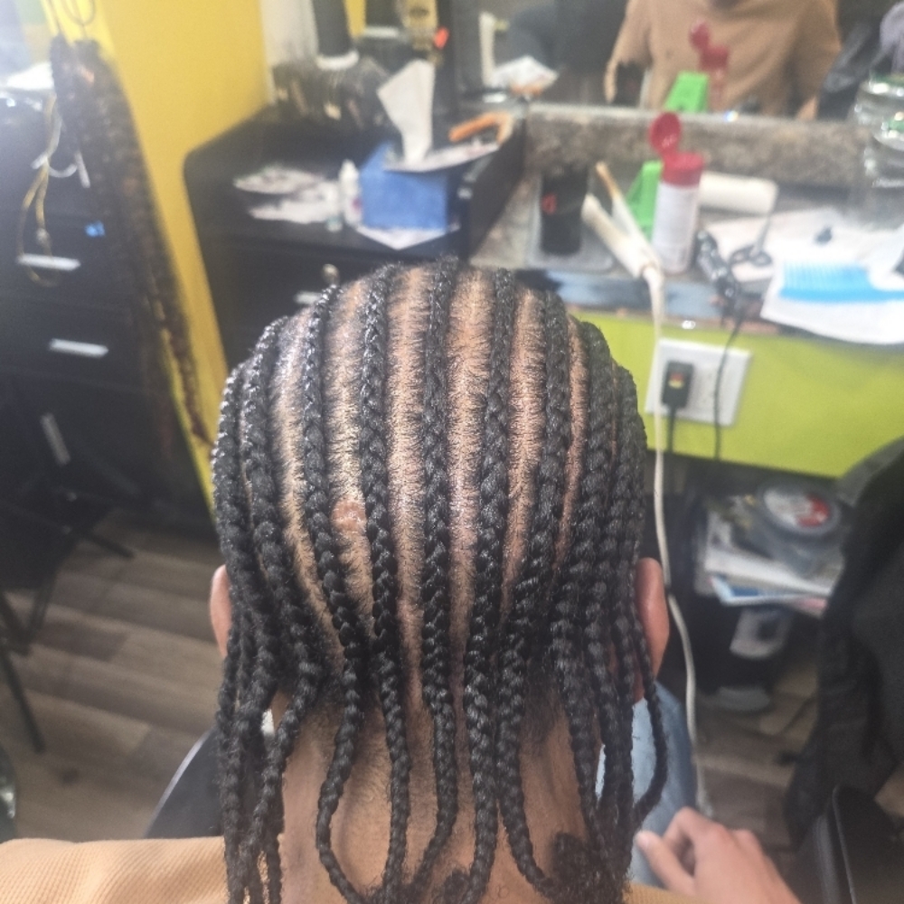 Men Basic Braids 8-10 at D&M Hairstudio in Brooklyn, NY