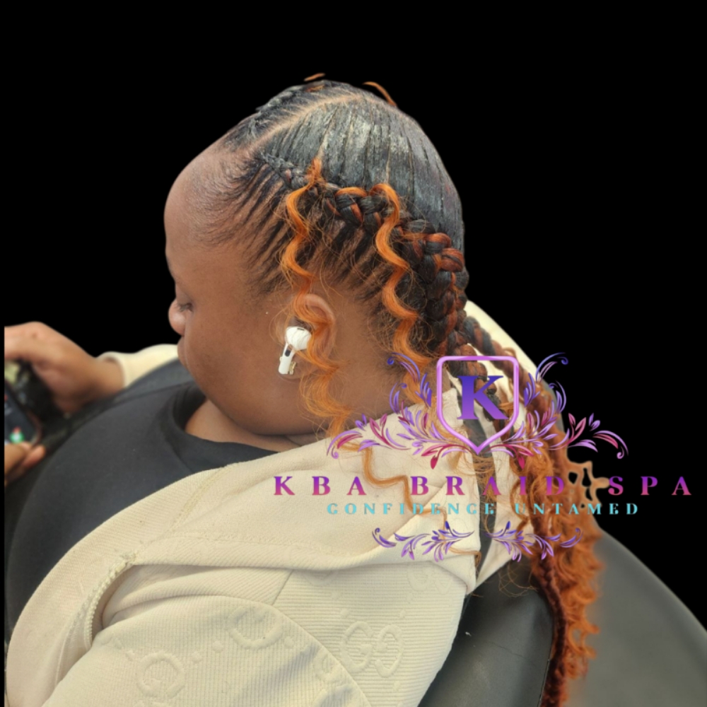 Two Stitch Braids at KBA Braid Spa in Hazel Crest, IL