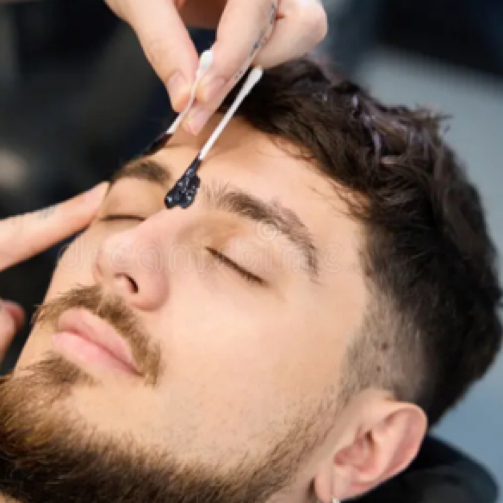 Eyebrow waxing at EDGE District Barber Studio in St Petersburg, FL