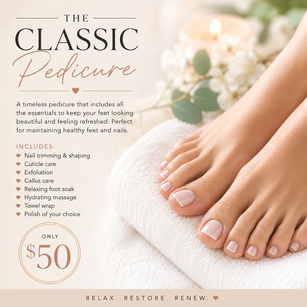 The Classic Pedicure at Studio 811 Nail Studio in Ellensburg, WA