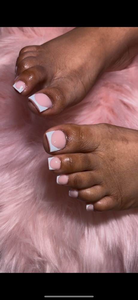 Acrylic French Toes