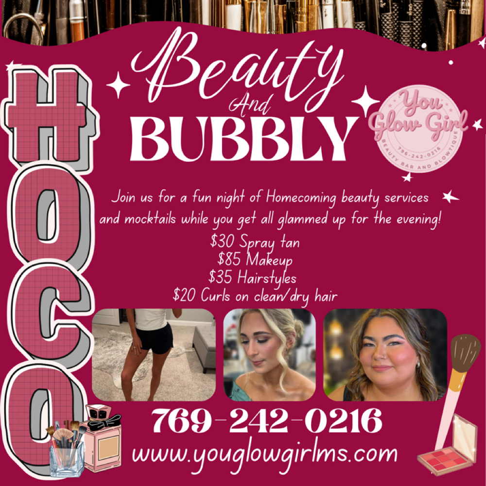 Homecoming Special Hair And Makeup at You GLOW Girl Ms Beauty Bar and Blowtique in Picayune, MS