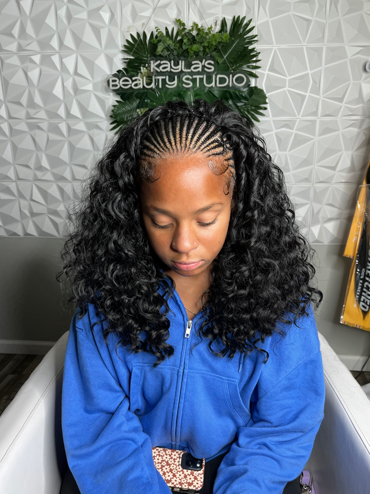 fulaini braid rubberband style at Kayla’s Beauty Studio in muncie, IN