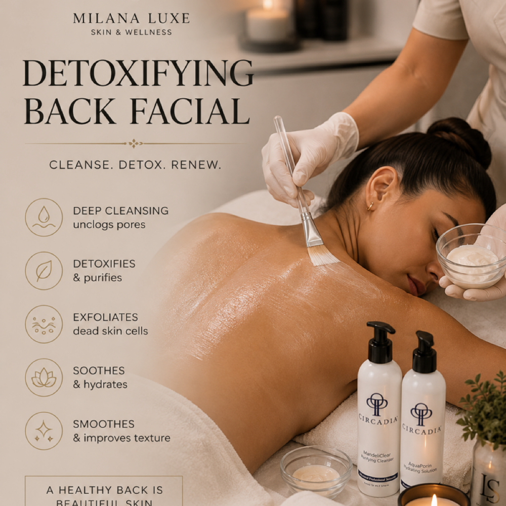 Detoxifying Back Facial at Milana Luxe Skin & Wellness in East Brunswick, NJ