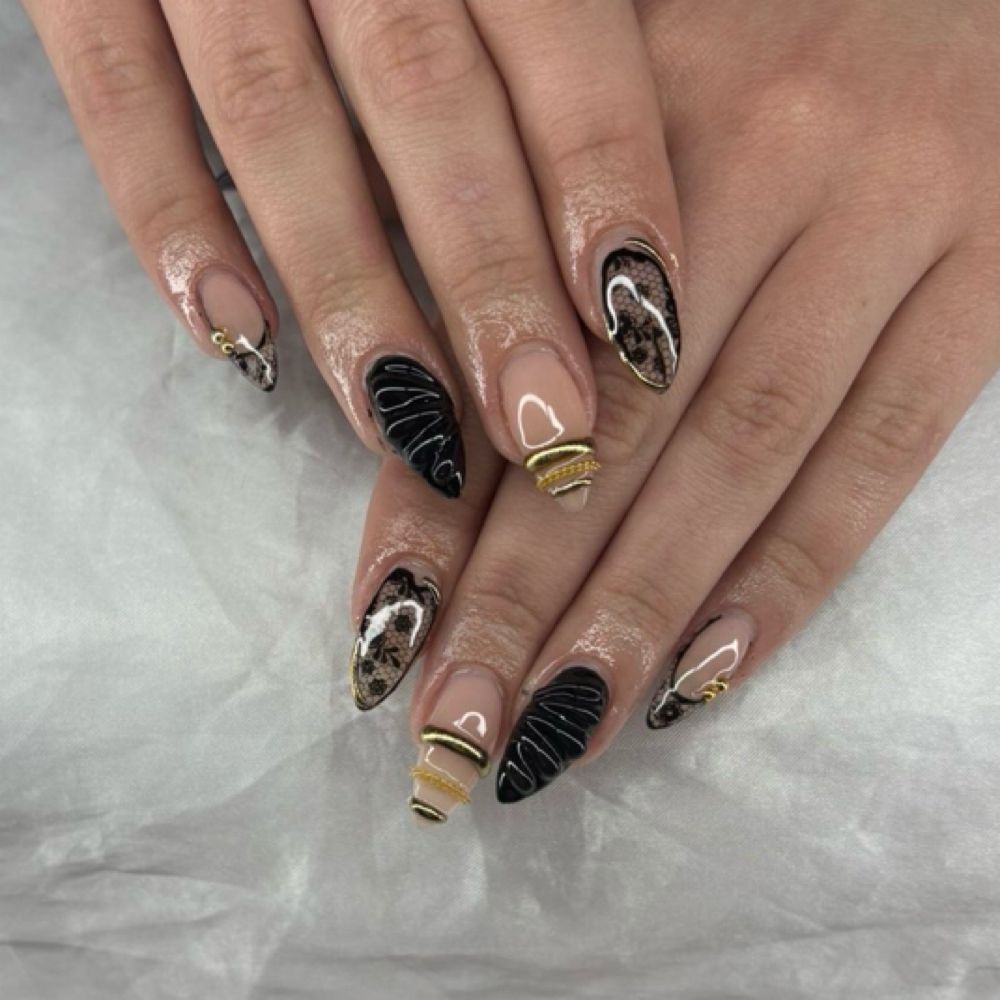 Medium Almond Gel-X at Lush blow and Beauty Nail Technician in Guntersville, AL
