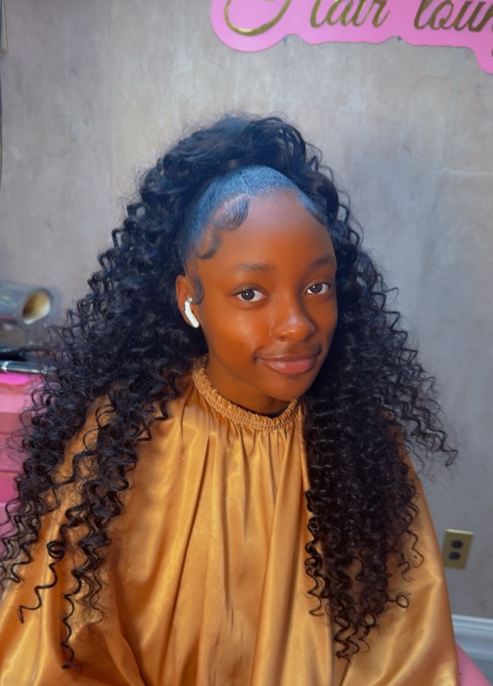 Half Up Half Down Quick Weave