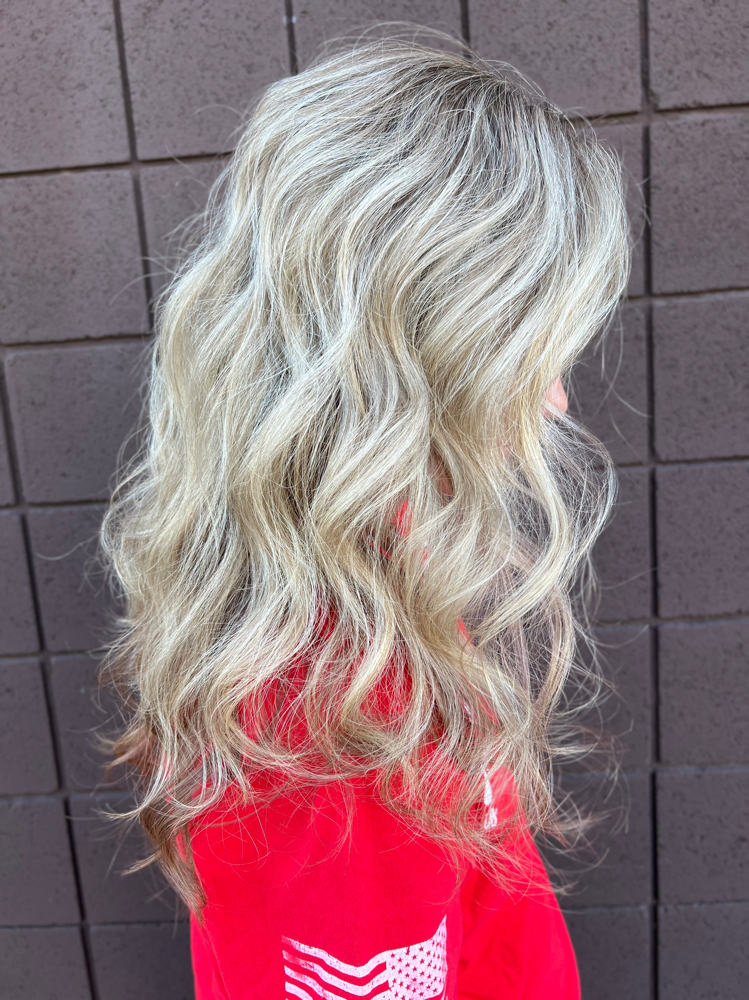 PARTIAL HIGHLIGHTS+ROOT SMUDGE+TONER+CUT*