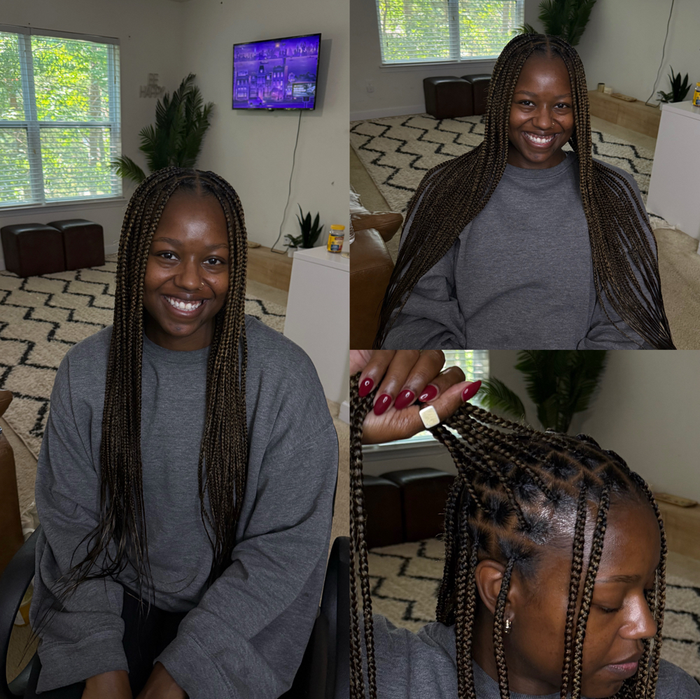 Medium Knotless Braids at Braids By Samantha in Charlotte, NC
