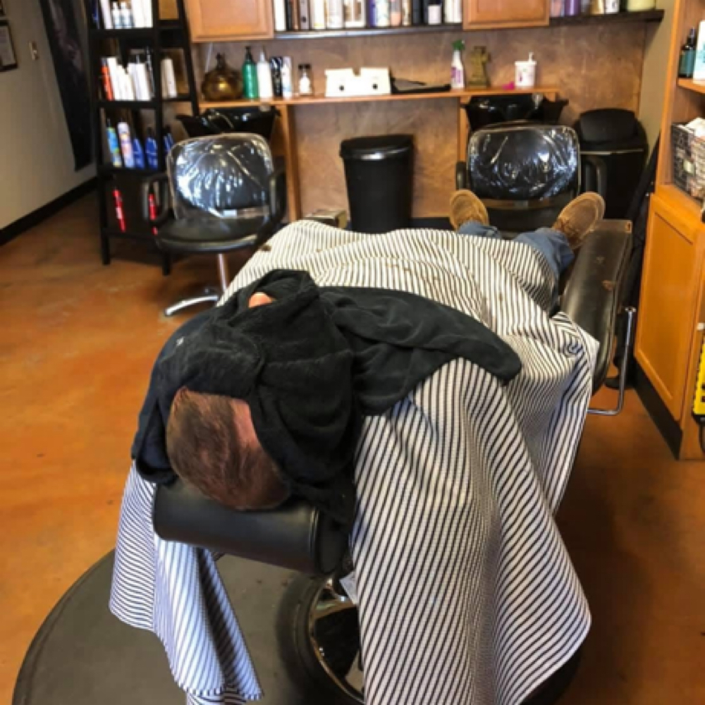 Partial Straight Razor Shave at Happy Hippie Hair in Fair Grove, MO