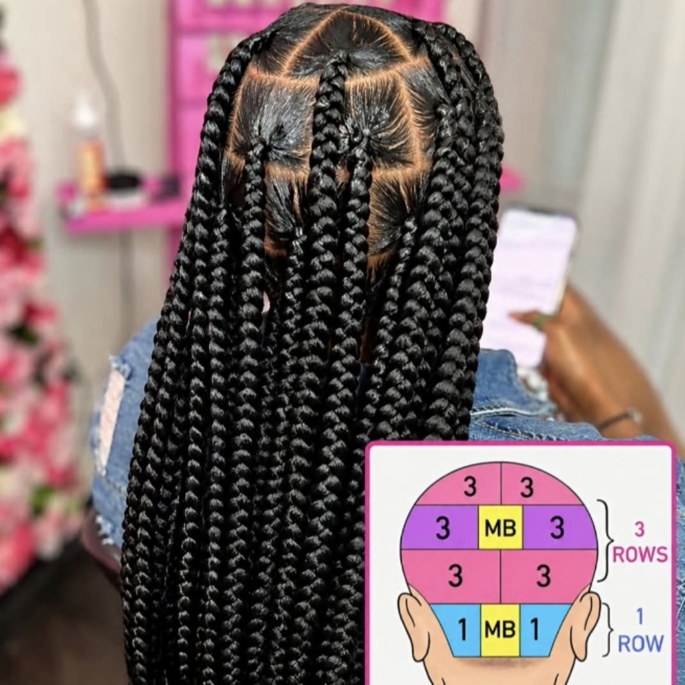Jumbo Knotless at Hair Designs by BB in Charlotte, NC