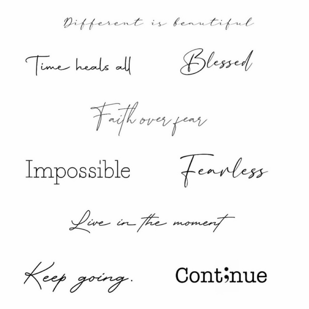 Fine Line Script Tattoo at Elevn11 Studios in Lake Point, UT