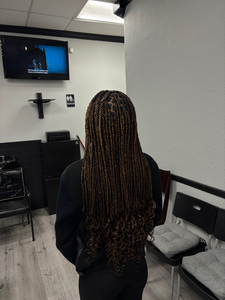 Small Waist Length Knotless at The Braid Studio in Arlington Tx, TX
