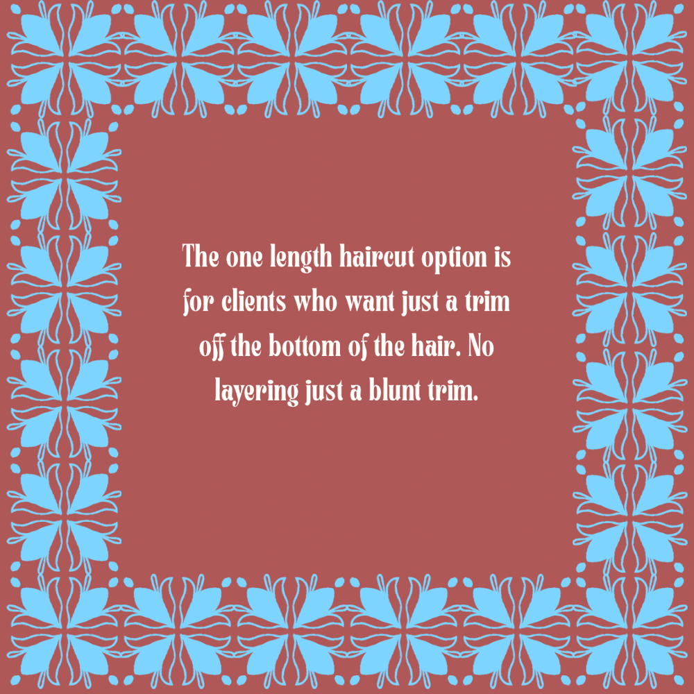 One length Haircut at Kayley Clark Hair in Fresno, CA