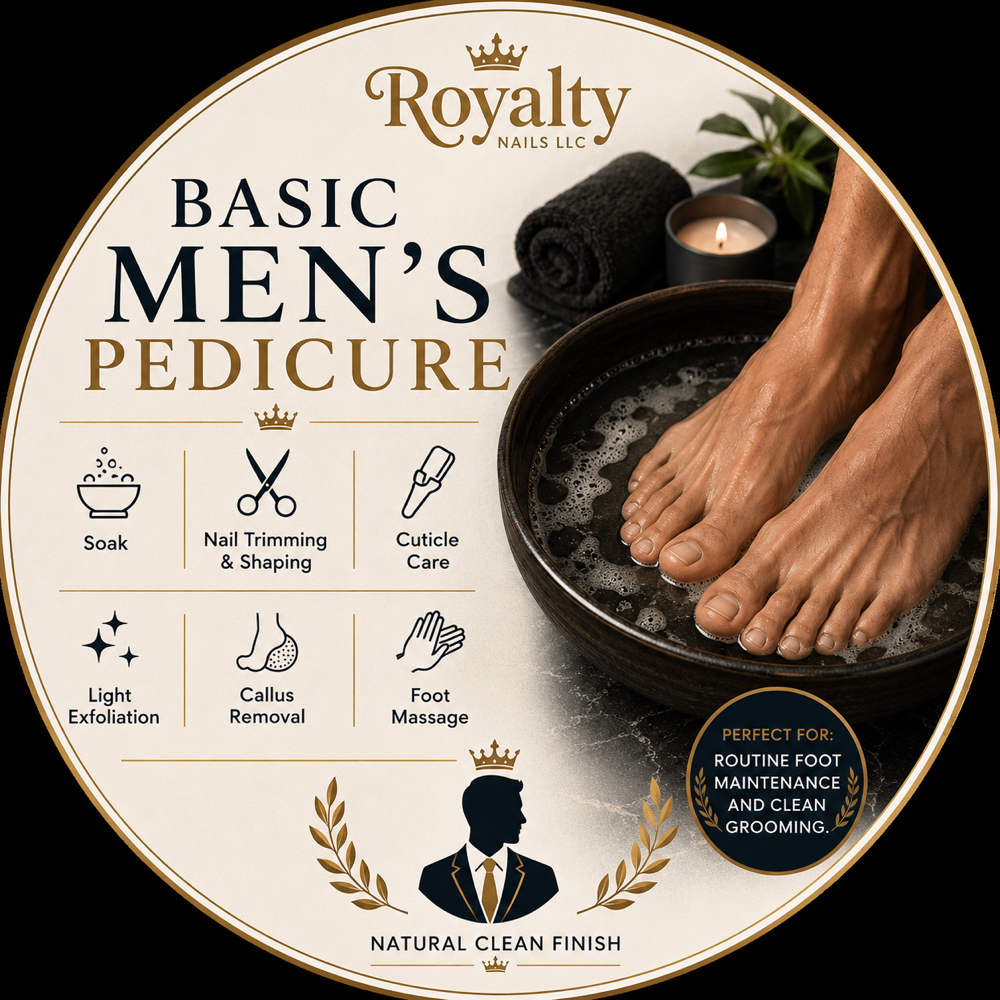 Basic Mens Pedicure at Royalty Nails LLC in Colorado Springs, CO