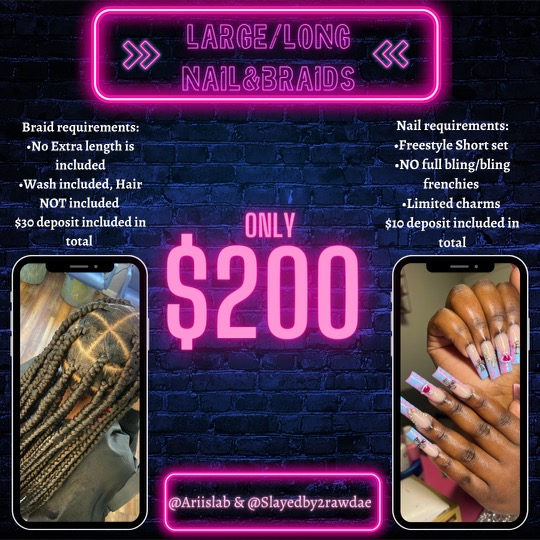 Large Braid & Long Nail Sale