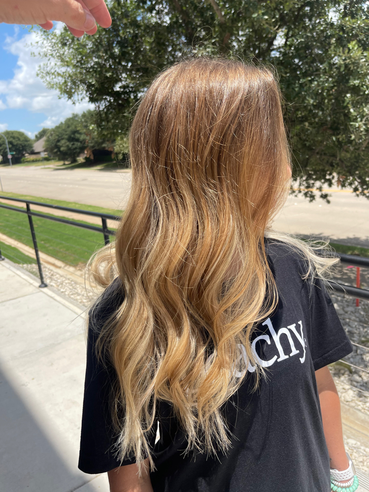Balayage hair coloring