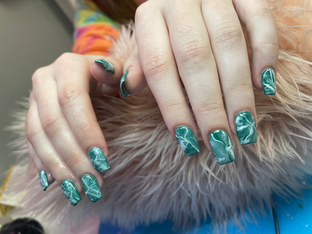Marble Acrylic Nails
