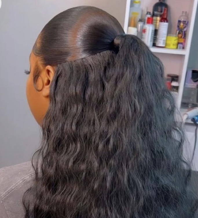 Half Up Half Down Quick Weave at To Be Crowned By Nina Lynn in Emmaus, PA