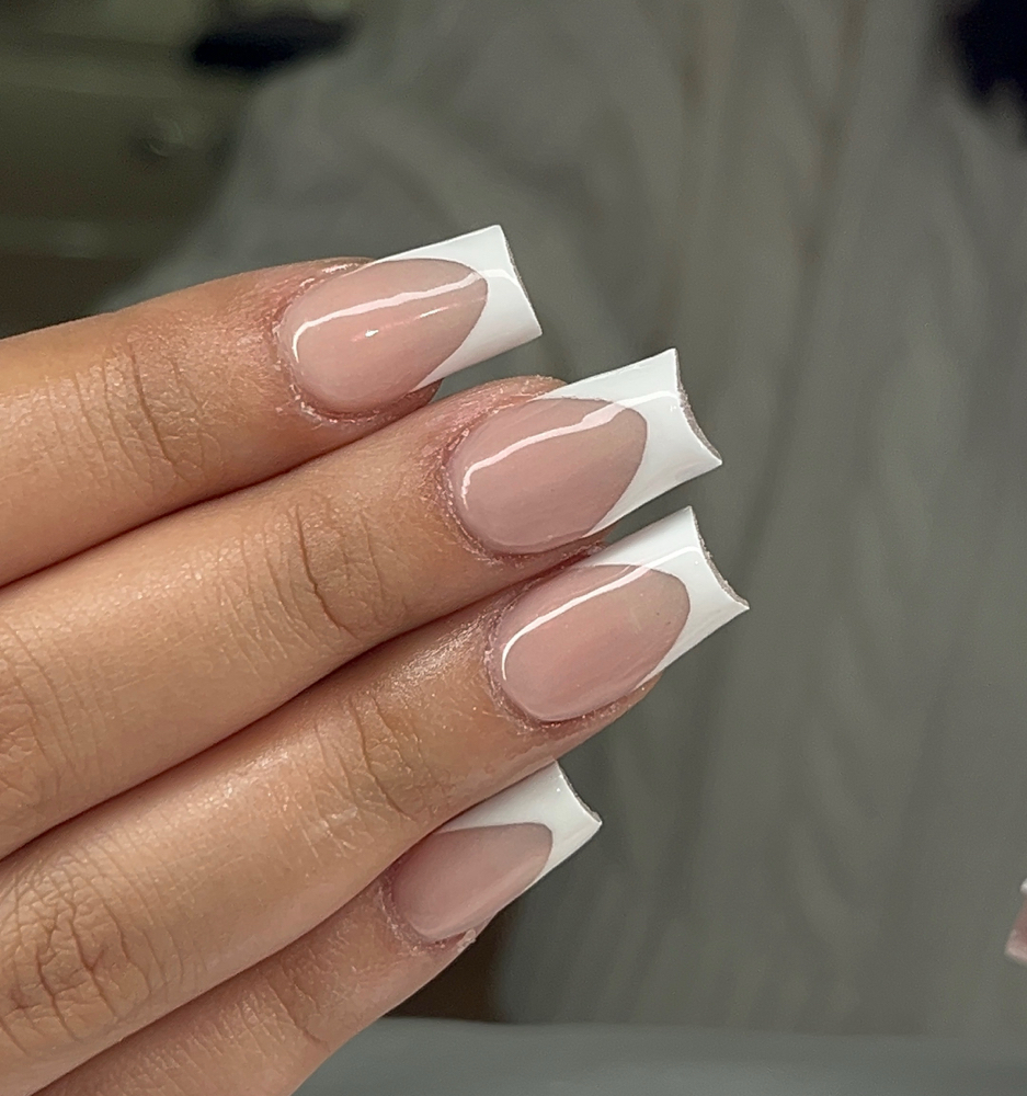 French Tip Acrylic Nails (only) at Nails.by_ayleen in Joliet, IL