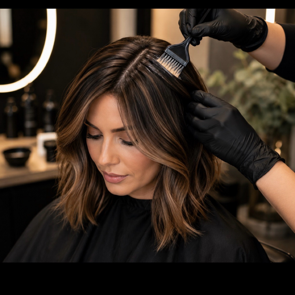 Single Process Root Touch-Up at Pure Glam Hair Studio in Moorpark, CA