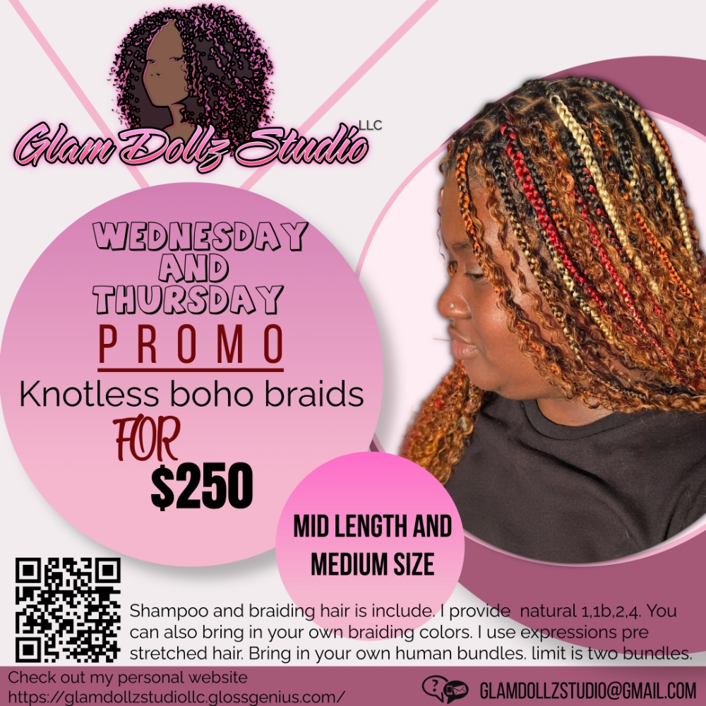 Knotless Boho Braids