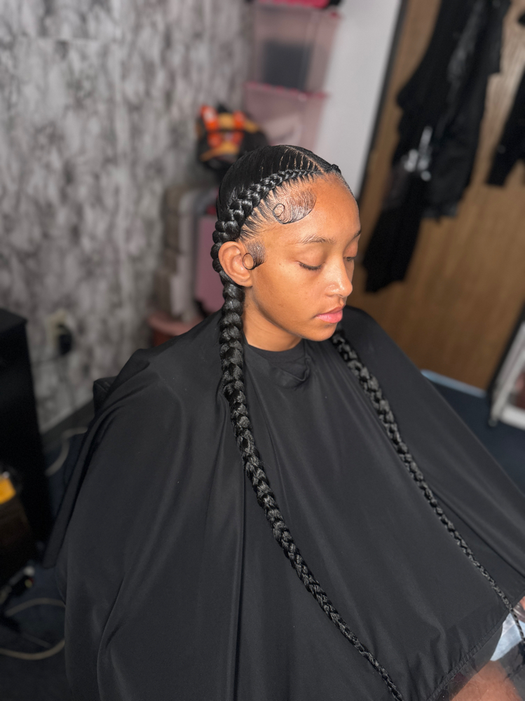 2 Feed In Braids