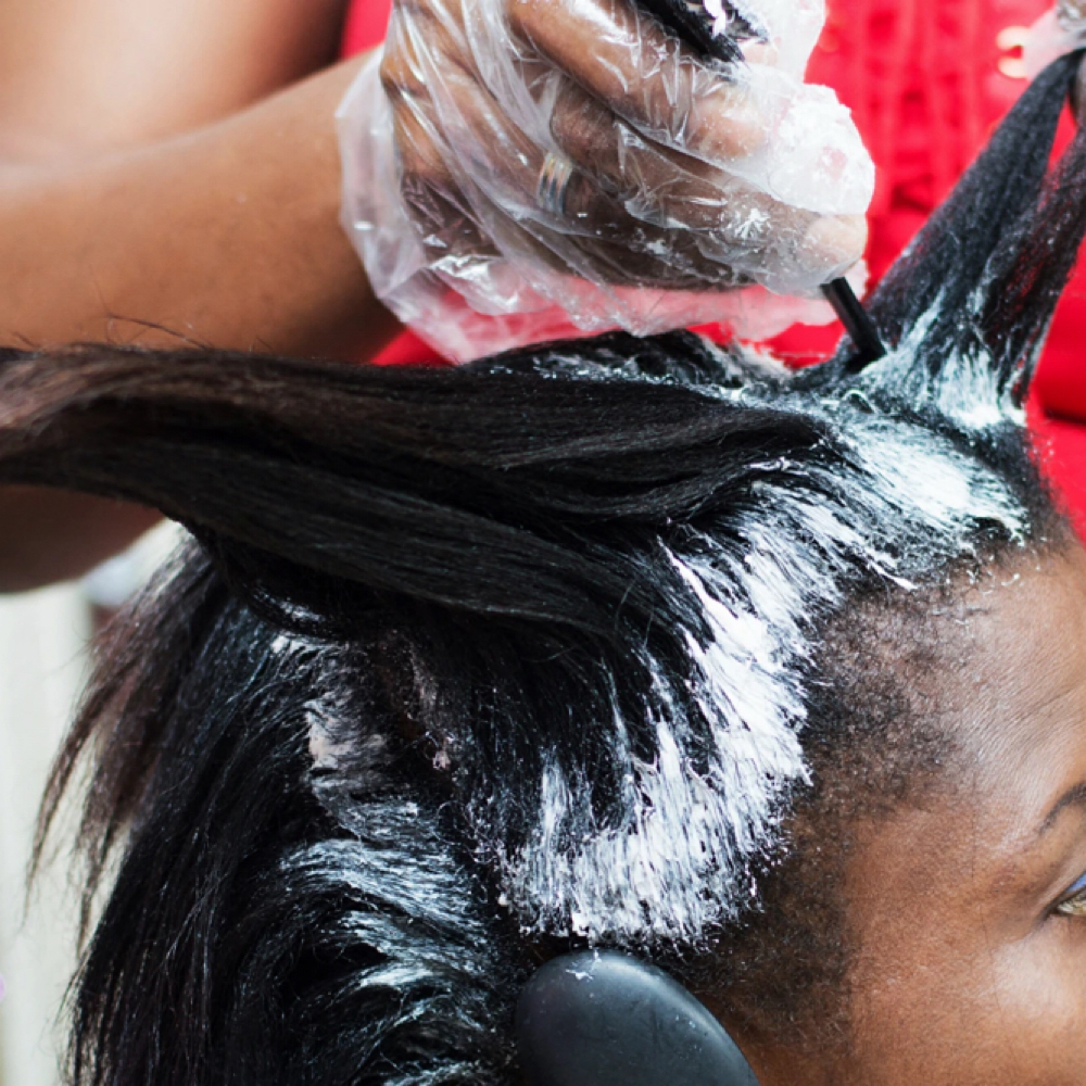 Relaxer Re-touch at Life of Grace salon in Dayton, OH