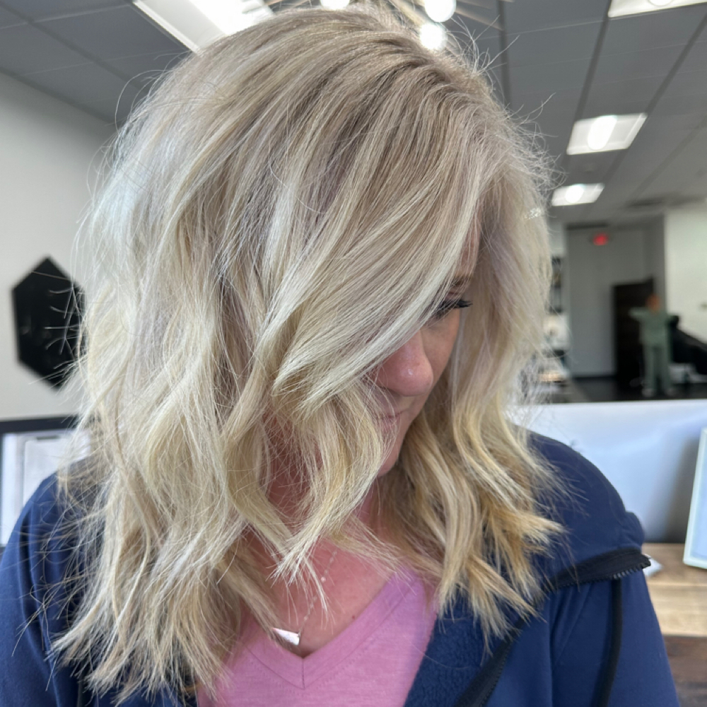 Partial Highlight With A Blowout at Hair By Lauren  Towns in Canton, GA