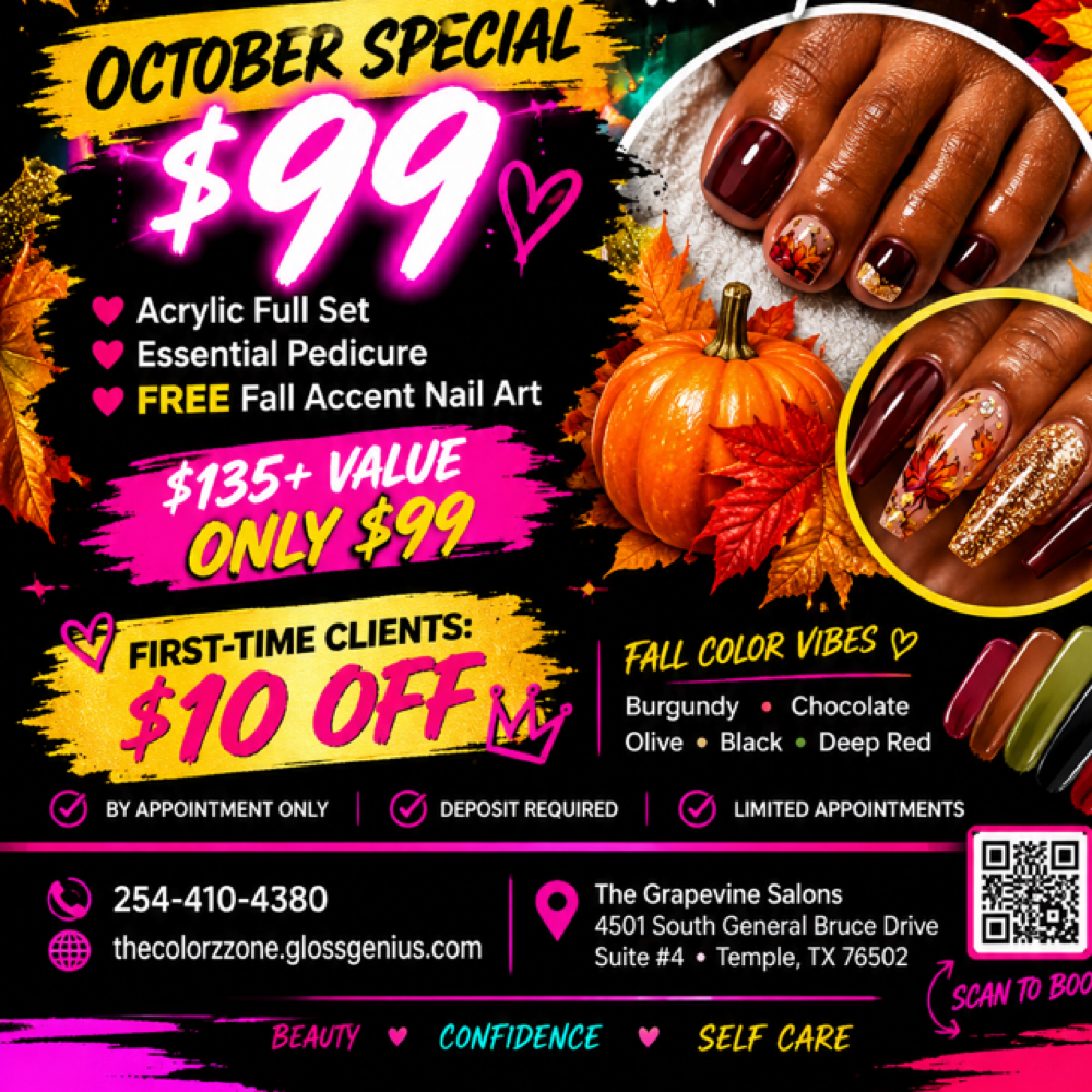 OCTOBER SPECIAL at The Colorz Zone in Temple, TX