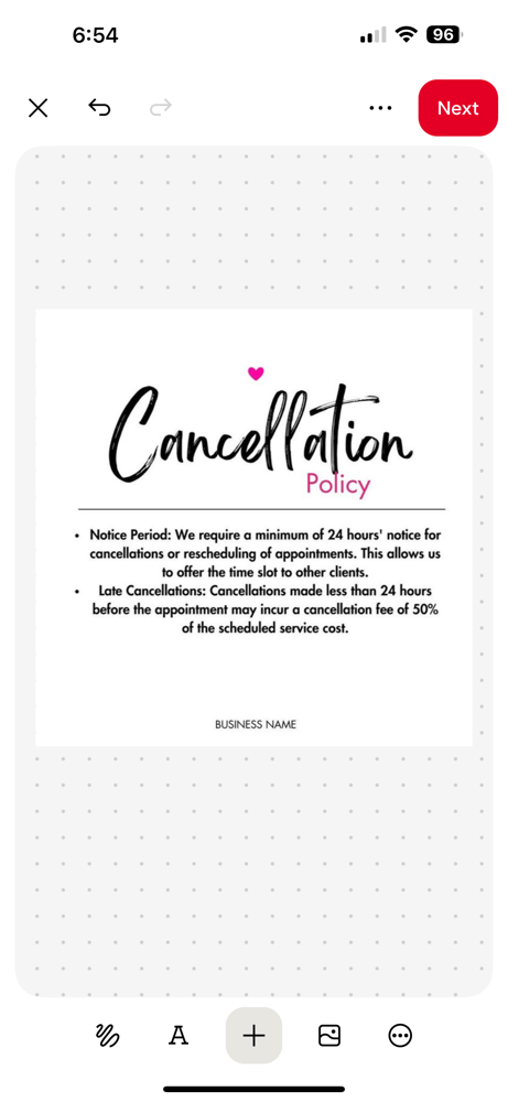 *LATE FEES/CANCELLATION*